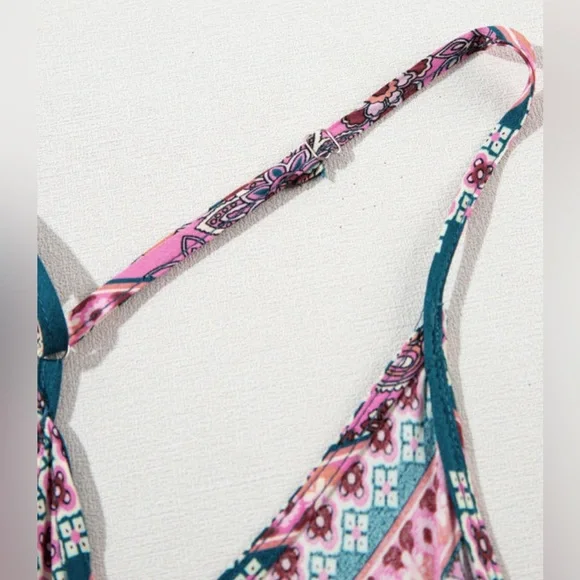 Pink Bohemian Floral Patchwork Sundress - Picture 5 of 6